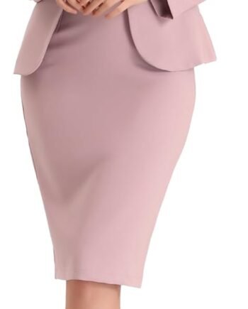 Women 2 Piece Suit Skirt Set Business Casual Long Sleeve Blazer and Pencil Skirt
