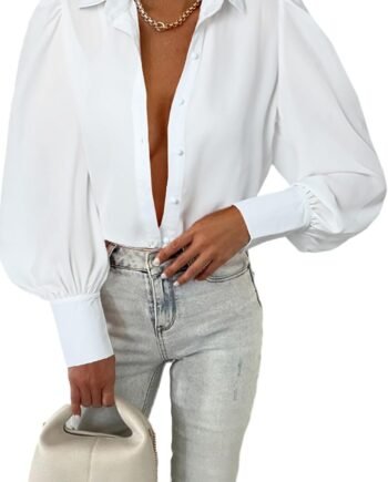 Women Tops Button Down Shirts Print Long Sleeve Blouses for Women Fashion 2025